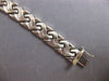 ESTATE 14KT WHITE GOLD 3D CLASSIC MATTE & SHINY CRISS CROSS FUN BRACELET