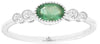 .53CT DIAMOND & AAA EMERALD 14K WHITE GOLD 3D OVAL & ROUND 5 STONE FILIGREE RING
