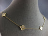 ESTATE .20CT DIAMOND 14KT YELLOW GOLD 3D FLOWER BY THE YARD ETOILE LOVE NECKLACE