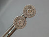 ESTATE .51CT DIAMOND 18KT WHITE GOLD CLUSTER INVISIBLE HALO EARRING JACKET SET