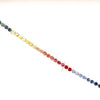 ESTATE 4.83CT AAA MULTI COLOR SAPPHIRE 18KT WHITE GOLD RAINBOW TENNIS BRACELET