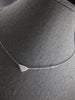 ESTATE .11CT DIAMOND 14KT WHITE GOLD 3D PAVE TRIANGULAR BY THE YARD FUN NECKLACE