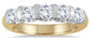 1.0CT DIAMOND 14KT 2 TONE GOLD 3D ROUND 5 STONE CHANNEL WEDDING ANNIVERSARY RING