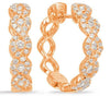 ESTATE .57CT DIAMOND 14KT ROSE GOLD CLASSIC INFINITY LOVE HOOP HANGING EARRINGS