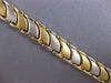 ESTATE WIDE 14KT WHITE AND YELLOW GOLD 3D CLASSIC MATTE & SHINY FUN BRACELET