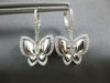 ESTATE .50CT DIAMOND 14KT WHITE GOLD 3D BUTTERFLY HUGGIE HANGING EARRINGS