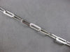 ESTATE LONG 1.55CT DIAMOND 14KT WHITE GOLD 3D OVAL CLASSIC LINK LOVE BRACELET