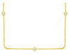 ESTATE .16CT DIAMOND 14KT YELLOW GOLD CLASSIC ROUND BEZEL BY THE YARD NECKLACE