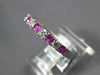 .86CT DIAMOND & AAA PINK SAPPHIRE 18KT WHITE GOLD SEMI ETERNITY ANNIVERSARY RING