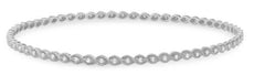 .44CT DIAMOND 14K WHITE GOLD 3D ROUND ETERNITY INFINITY FILIGREE BANGLE BRACELET