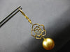 LARGE .74CT DIAMOND & AAA GOLDEN SOUTH SEA PEARL 18K YELLOW GOLD FLOWER EARRINGS