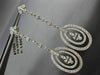 ANTIQUE LONG 3.50CT DIAMOND 14KT WHITE GOLD 3D CHANDELIER HANGING EARRINGS #454