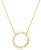 .25CT DIAMOND 14KT YELLOW GOLD 3D CLASSIC BAGUETTE CIRCLE OF LIFE FUN NECKLACE
