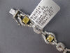 LARGE 9.06CT WHITE & FANCY YELLOW DIAMOND 18KT 2 TONE GOLD LOVE TENNIS BRACELET