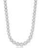 ESTATE 5.2CT DIAMOND 14KT WHITE GOLD 3D CLASSIC ROUND TENNIS NECKLACE