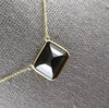 LARGE 6.02CT AAA SMOKEY TOPAZ 14KT YELLOW GOLD 3D EMERALD CUT SOLITAIRE NECKLACE