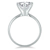ESTATE 2.0CT DIAMOND 14KT WHITE GOLD 3D SOLIATIRE ROUND 6 PRONG ENGAGEMENT RING