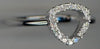 ESTATE .11CT DIAMOND 14KT WHITE GOLD 3D CLASSIC OPEN TRIANGULAR FUN RING