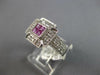.79CT DIAMOND & AAA PINK SAPPHIRE 18KT WHITE GOLD 3D PRINCESS & ROUND CROSS RING