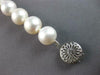 LARGE & LONG AAA SOUTH SEA PEARL 14K WHITE GOLD 3D 11MM FILIGREE BRACELET #27563