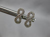 ESTATE .18CT DIAMOND 14KT WHITE GOLD 3D INFINITY FUN STUD EARRINGS