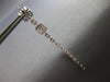 LONG 1.19CT DIAMOND 14KT WHITE GOLD ROUND & BAGUETTE CHANDELIER HANGING EARRINGS