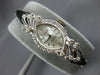 ANTIQUE .15CT OLD MINE DIAMOND 14KT WHITE GOLD CROTON SWISS LADY'S WATCH #27315