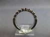 WIDE .75CT DIAMOND 14KT WHITE GOLD CLASSIC ETOILE 3 ROW WEDDING ANNIVERSARY RING