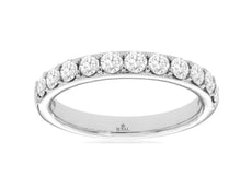 .72CT DIAMOND 14KT WHITE GOLD ROUND SHARED PRONG SEMI ETERNITY ANNIVERSARY RING