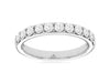 .72CT DIAMOND 14KT WHITE GOLD ROUND SHARED PRONG SEMI ETERNITY ANNIVERSARY RING