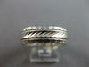 WIDE 14KT WHITE GOLD 3D DIAMOND CUT FILIGREE MILGRAIN ETERNITY ANNIVERSARY RING