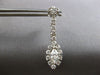LARGE 2.04CT DIAMOND 14KT WHITE GOLD 3D ROUND & MARQUISE FLORAL EARRINGS #28135
