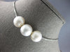 LARGE AAA SOUTH SEA PEARL 18KT WHITE GOLD PAST PRESENT FUTURE FLOATING NECKLACE