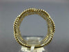 WIDE .67CT DIAMOND 14KT YELLOW GOLD MULTI LEAF MULTI ROW 3/4 ETERNITY LOVE RING