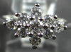 ESTATE .55CT DIAMOND 18KT WHITE GOLD 3D CLASSIC STAR FLOWER FUN LOVE RING