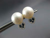 .37CT DIAMOND & AAA SAPPHIRE & AAA SOUTH SEA PEARL 14KT WHITE GOLD STUD EARRINGS