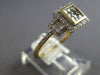 .48CT DIAMOND 14K YELLOW GOLD ROUND CLUSTER SQUARE PAST PRESENT FUTURE LOVE RING
