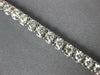 ESTATE 4.0CT DIAMOND 14KT WHITE GOLD 3D ROUND CLASSIC FOUR PRONG TENNIS BRACELET