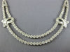ESTATE LARGE 15.25CT DIAMOND PLATINUM ROUND & BAGUETTE 2 ROW COCKTAIL NECKLACE