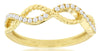 ESTATE .16CT DIAMOND 14KT YELLOW GOLD 3D CLASSIC ROUND DOUBLE INFINITY LOVE RING