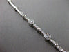 ANTIQUE 1.55CT DIAMOND 14KT WHITE GOLD BEZEL LINK TENNIS BRACELET 7.25 INCH #116