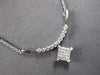 .50CT DIAMOND 14KT WHITE GOLD 3D ROUND & PRINCESS INVISIBLE GEOMETRICAL NECKLACE
