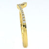 ESTATE .14CT DIAMOND 18KT YELLOW GOLD 3D CLASSIC SINGLE WAVE FUN RING