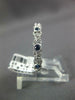ESTATE .44CT DIAMOND & AAA SAPPHIRE 18KT WHITE GOLD 3D FILIGREE ANNIVERSARY RING