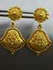 ANTIQUE LARGE 22K YELLOW GOLD HANDCRAFTED MIDDLE EASTERN HANGING EARRINGS #27494