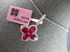 LARGE 2.72CT DIAMOND & AAA RUBY 14KT ROSE GOLD 3D OVAL & ROUND FILIGREE PENDANT