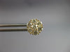 ESTATE .85CT DIAMOND 14KT YELLOW GOLD 3D CLASSIC FLOWER STUD EARRINGS