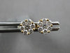 ESTATE .38CT DIAMOND 18KT YELLOW GOLD 3D CLASSIC FLOWER INVISIBLE STUD EARRINGS