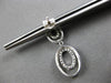 ESTATE .30CT DIAMOND 14KT WHITE GOLD 3D CLASSIC OPEN OVAL FUN HANGING EARRINGS
