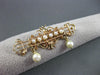 ANTIQUE 14K YELLOW GOLD & AAA SOUTH SEA PEARL VICTORIAN CROWN BROOCH / PIN 22527